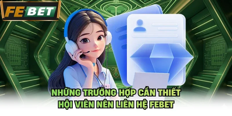 Những trường hợp cần thiết hội viên nên liên hệ FEBET